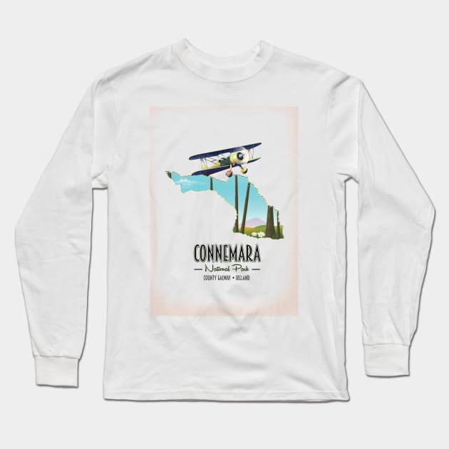 Connemara National Park map Long Sleeve T-Shirt by nickemporium1